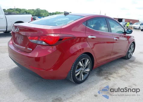 2016 Hyundai Elantra Limited z USA, uszkodzony, nr VIN 5NPDH4AE4GH656193
